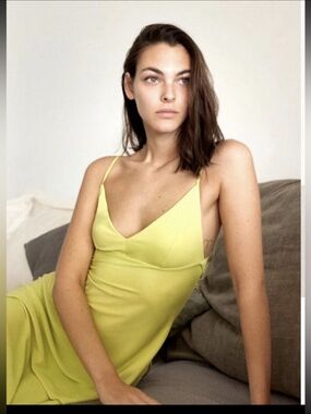 Zara Pale Yellow Slip Dress